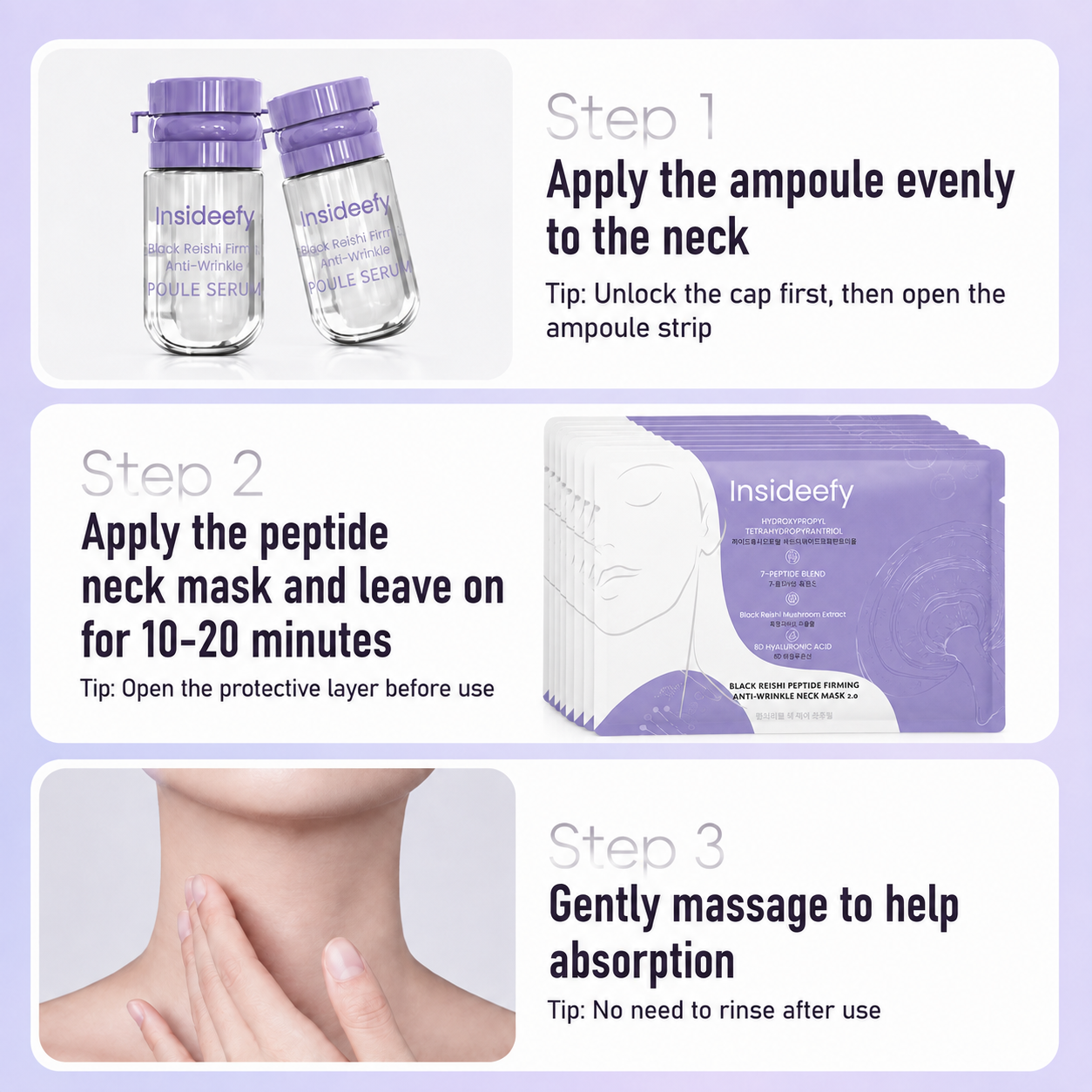 Insideefy™ NECK DUO-Fine Line Care Firming Neck Mask