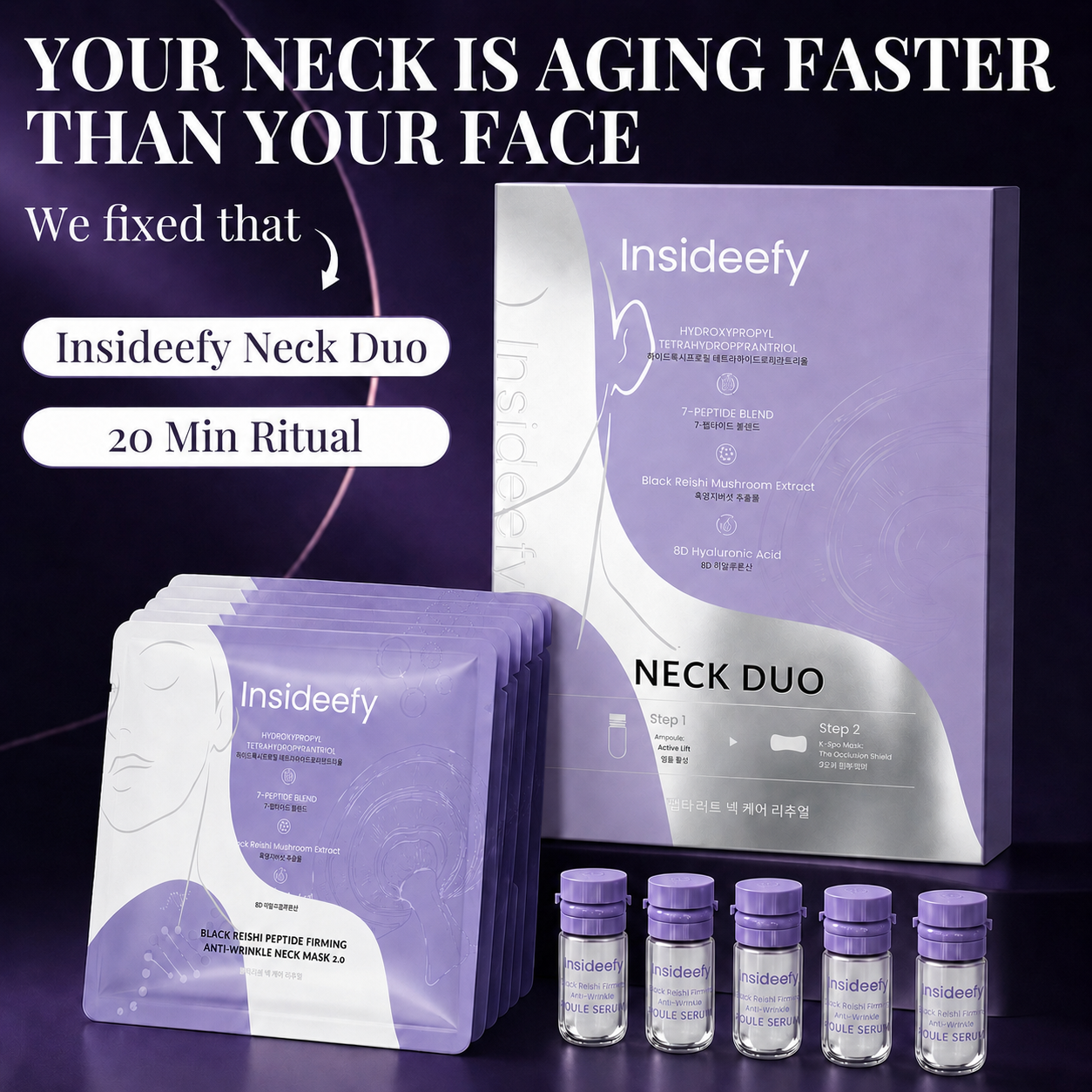 Insideefy™ NECK DUO-Fine Line Care Firming Neck Mask