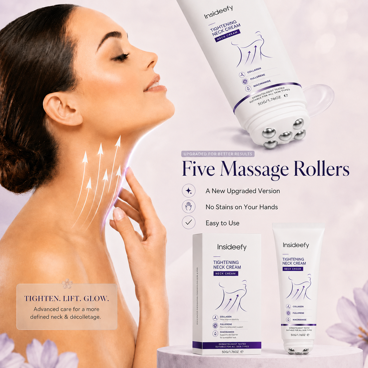 ✨ Instant Neck Lift Cream — 🧴 Infused with Retinol & Hyaluronic Acid | Firms the Neck, Reduces Wrinkles & Double Chin