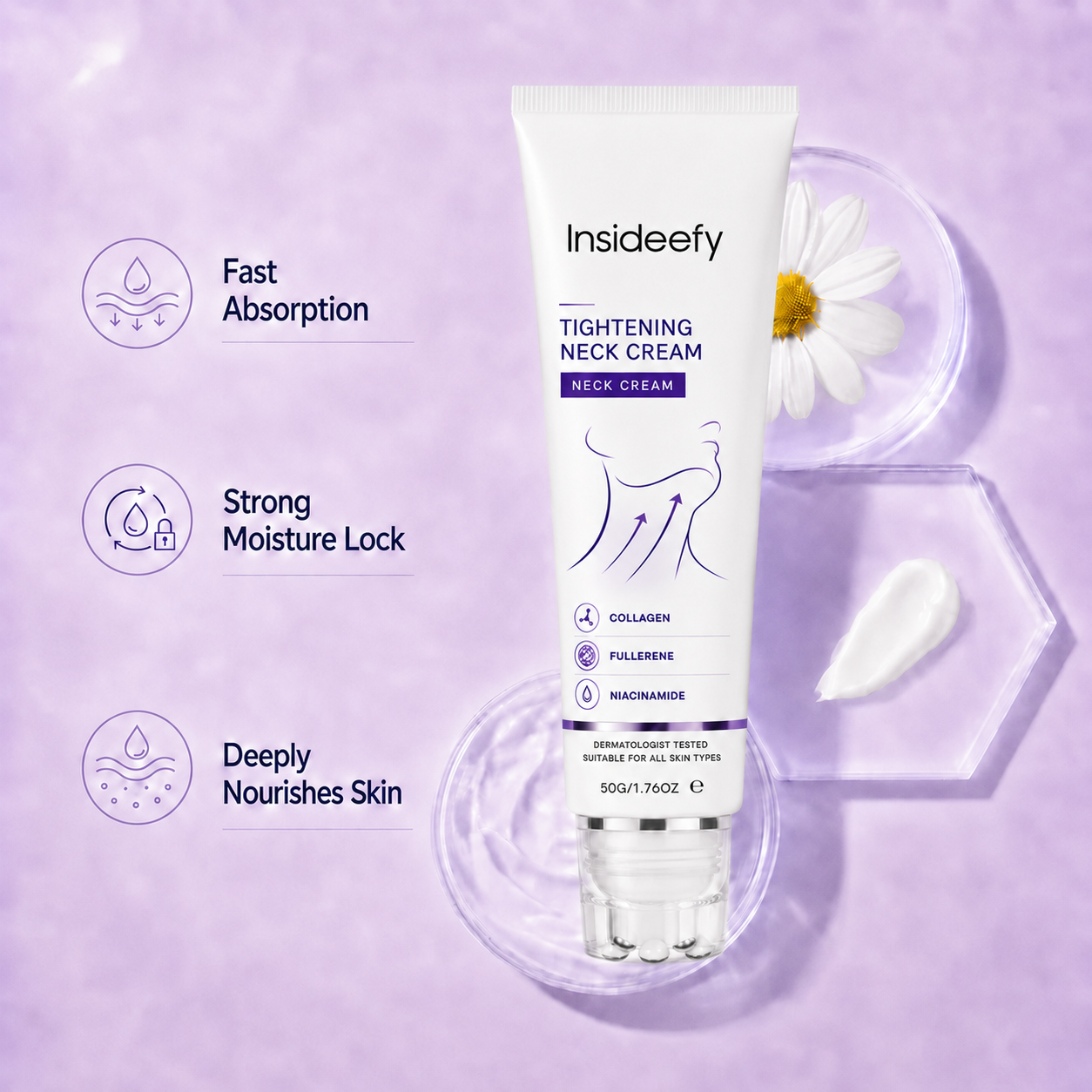 ✨ Instant Neck Lift Cream — 🧴 Infused with Retinol & Hyaluronic Acid | Firms the Neck, Reduces Wrinkles & Double Chin