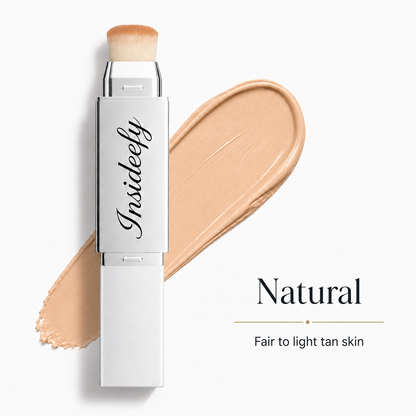 Color-Changing Foundation Stick with Built-In Brush – Smooth Natural Finish